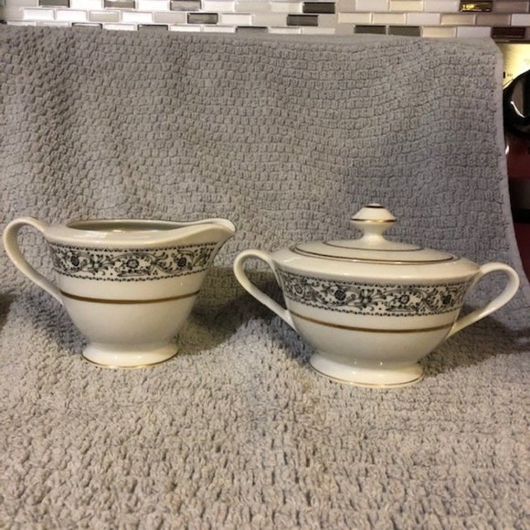 M Fine China of Japan Other - Vintage Fine China of Japan Creamer & Sugar Bowl w/lid (Rockford 5041)